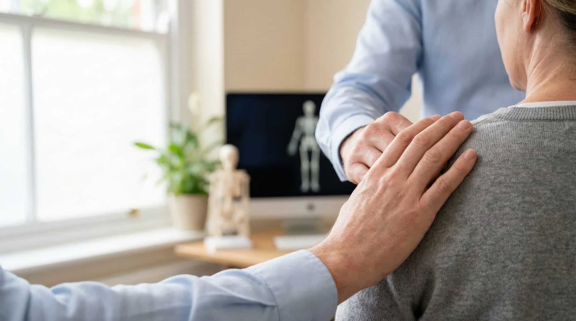 Patient receiving physical therapy for shoulder pain at Redstone Behavioral Healthin Bowling Green, KY.