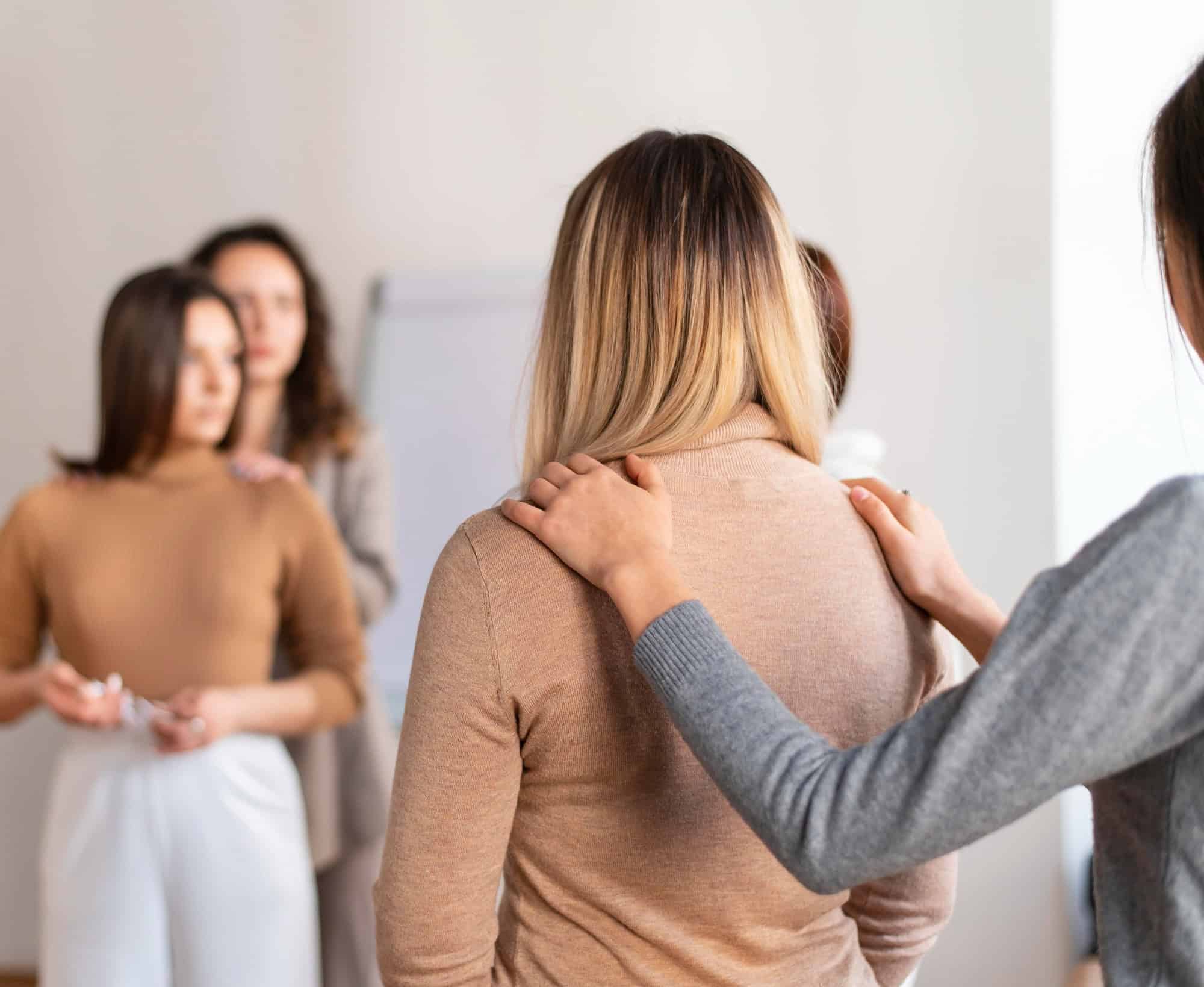 Women sharing experiences during a support group as part of medical drug detox in Bowling Green, KY at Redstone Behavioral Health.
