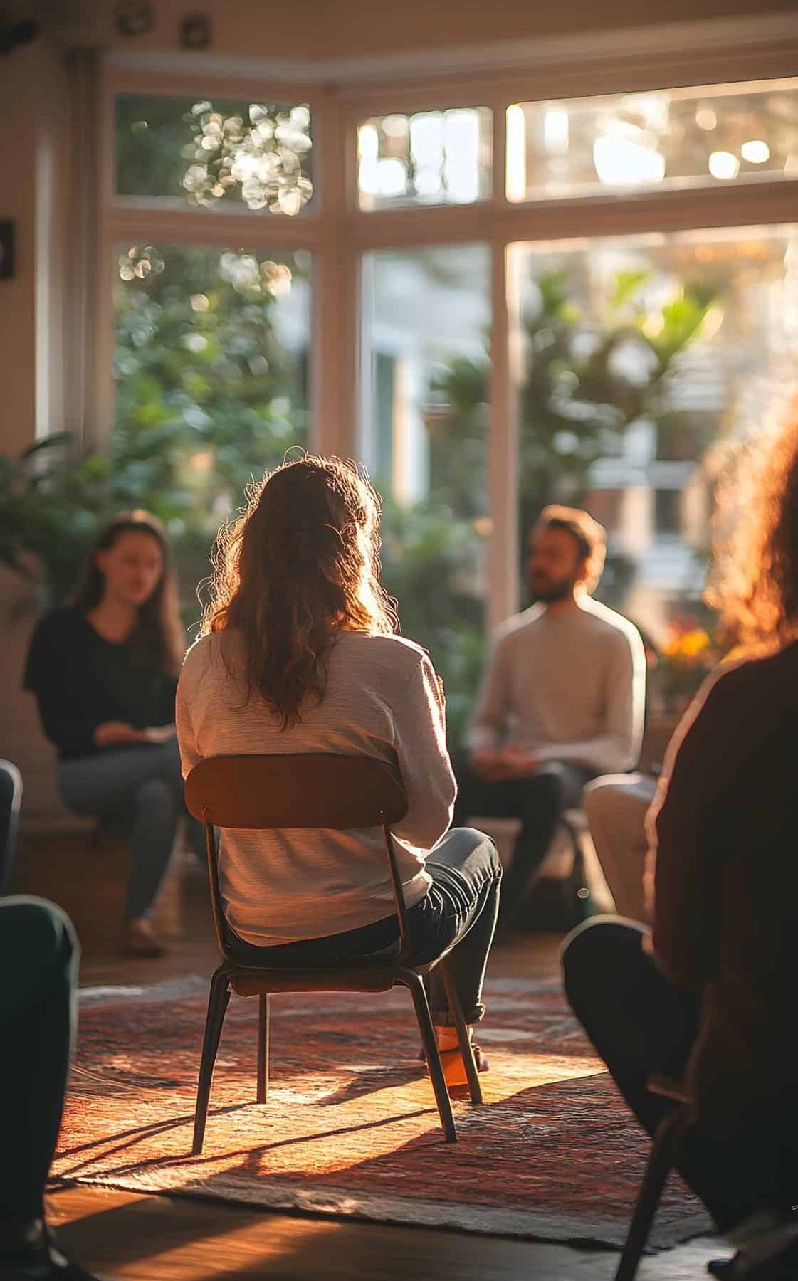 Therapists and clients participating in a group therapy session at Redstone Behavioral Health in Bowling Green, KY.