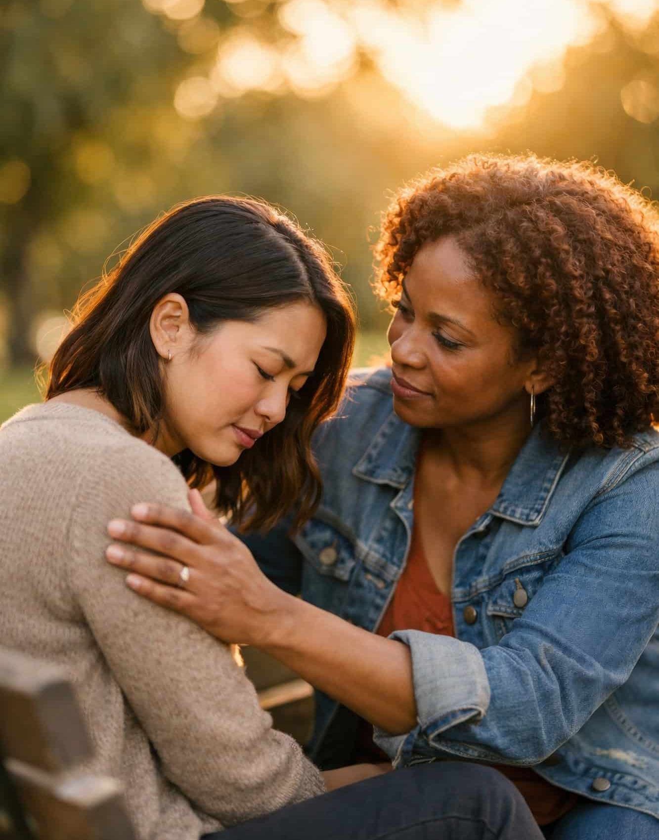 Supportive women comforting each other during addiction recovery in Bowling Green, KY at Redstone Behavioral Health.
