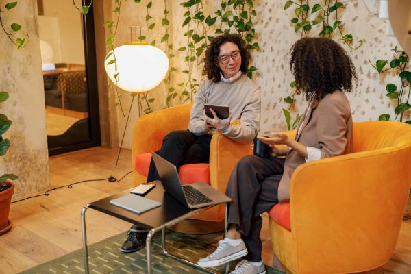 Two women in a counseling session at Redstone Behavioral Health.